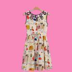 Cute Cartoon Characters Printed Dress On Luulla