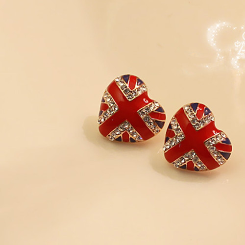 British Flag Earrings Retro London on Luulla